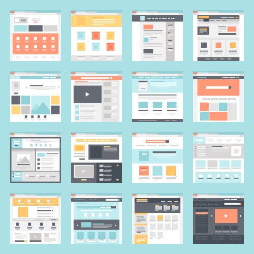 Ui template Royalty Free Vector Image - VectorStock