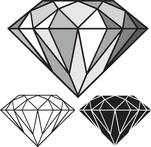 diamond vector image