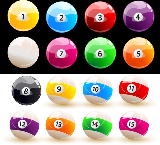 Billiard balls Royalty Free Vector Image - VectorStock