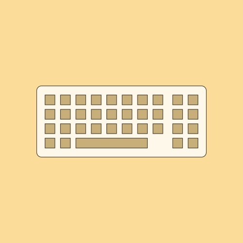 Flat icon on background computer keyboard vector image