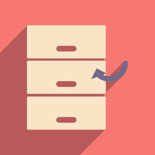 Flat with shadow icon and mobile application files vector image