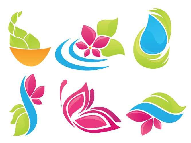 Nature Symbols & Icons Vector Image