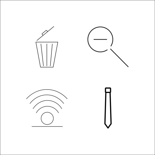 Web simple linear icon setsimple outline icons vektorbild
