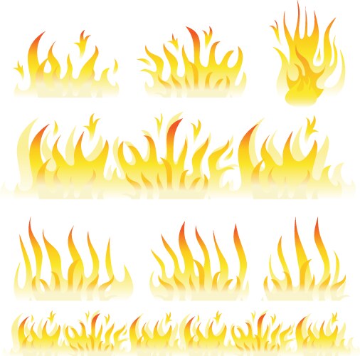 Flame collection Vector Image