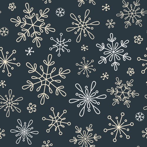 Snowflakes seamless background Royalty Free Vector Image