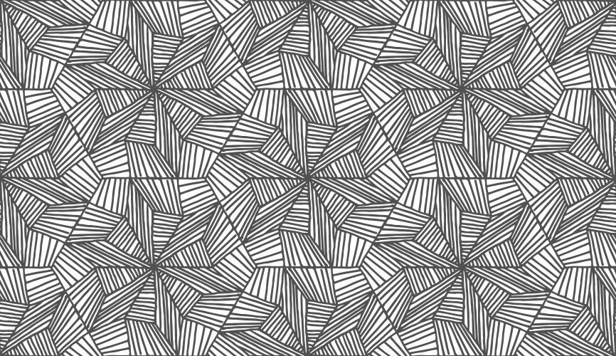 Lines hexagonal pattern in abstract style on white vector image