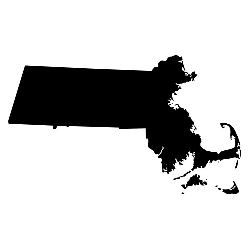 Massachusetts State Map Vector Image
