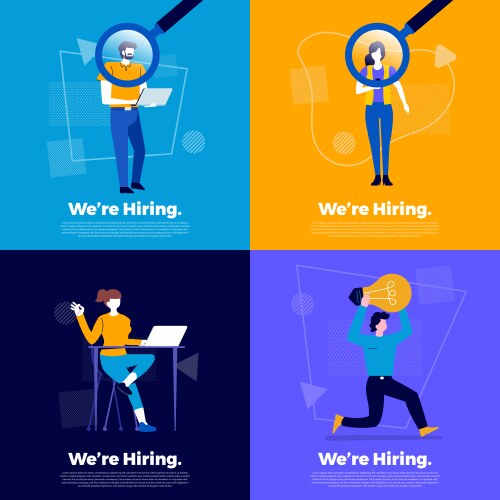 Human resource management and hiring concept Vector Image