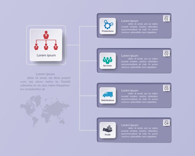 Elements for infographic template vector image