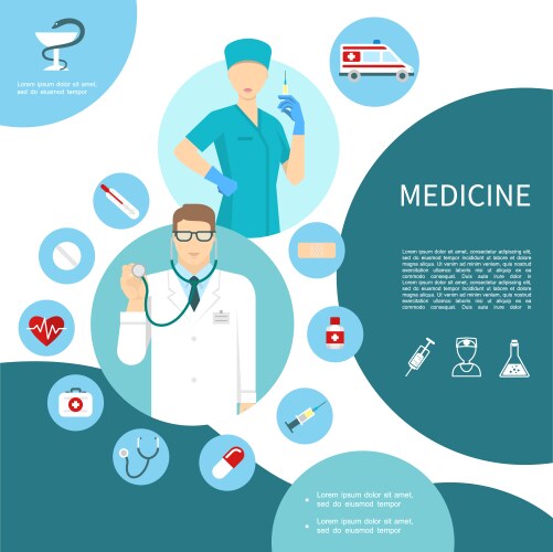 Flat drugs infographics Royalty Free Vector Image