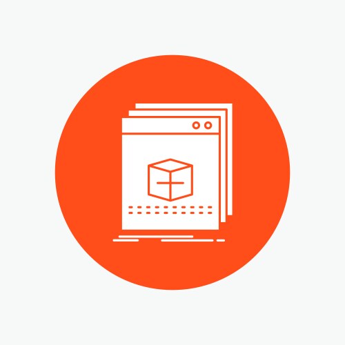 Software app application file program white glyph vektorbild