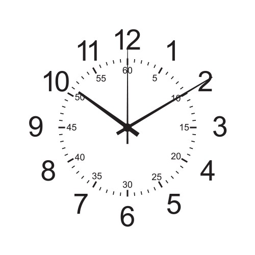 Modern wall clock with roman numerals minimalist Vector Image