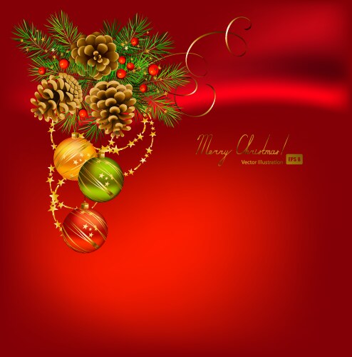 Red christmas background Royalty Free Vector Image
