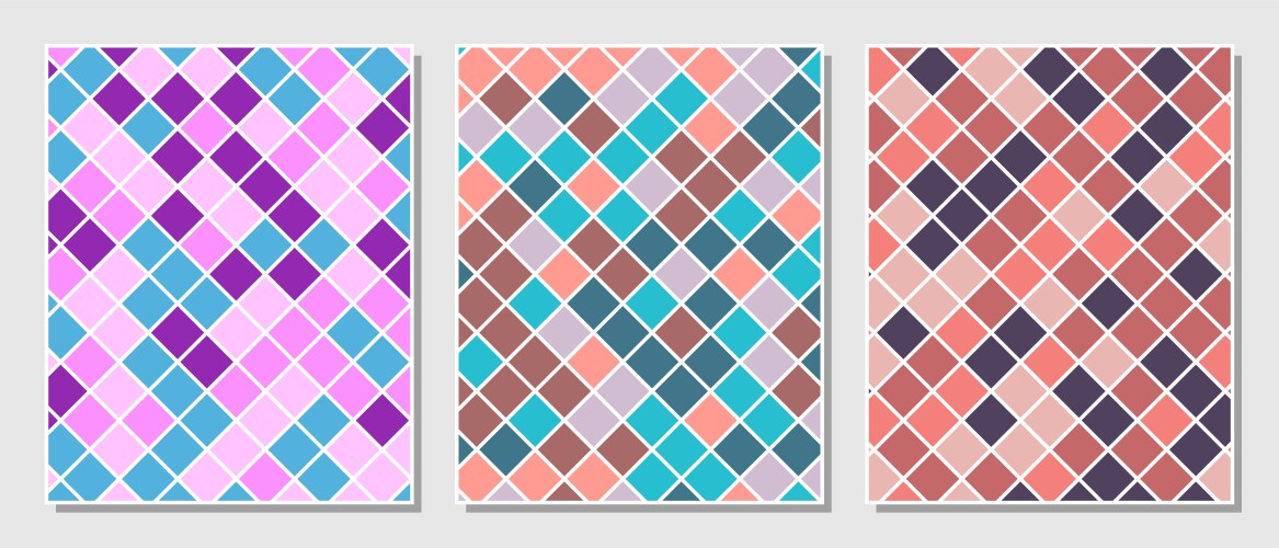 Abstract simple set colorful rectangles pattern vector image