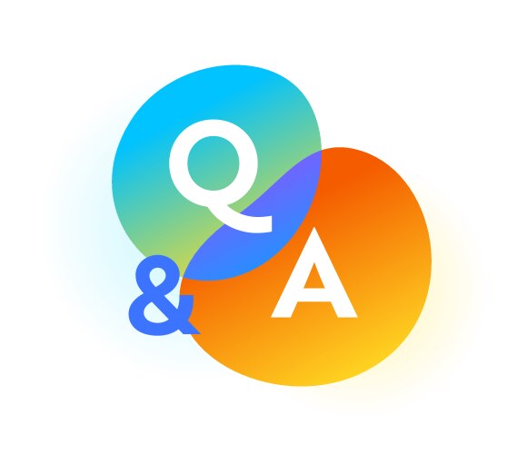 Q&A Gradient Bubbles - Question Icon vector image
