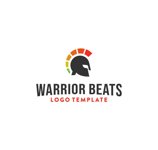 Warrior beats logo template Vector Image