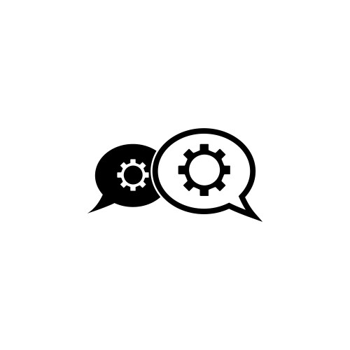 Speaking people talking chat flat icon Royalty Free Vector