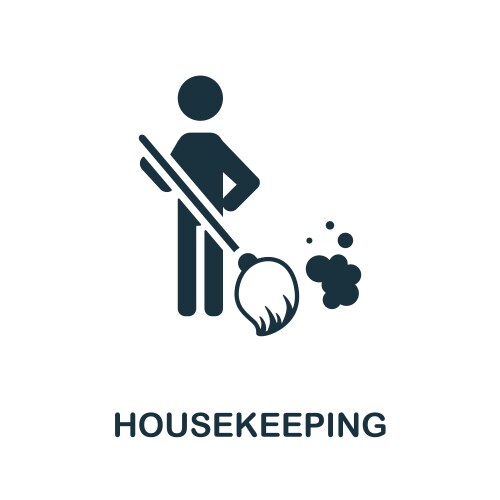 housekeeping icon monochrome simple element from vector image