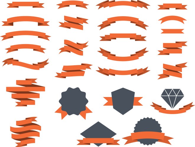 Colorful Ribbon Set Royalty Free Vector Image - VectorStock