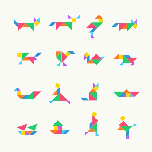 Bird Tangram Vector Images (over 140)