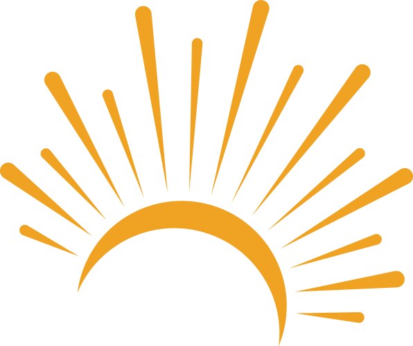 Abstract Sun Icon - Warm Summer Theme – Royalty-Free Vector | VectorStock