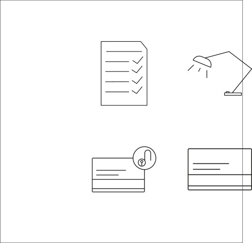 Web simple linear icon setsimple outline icons vektorbild