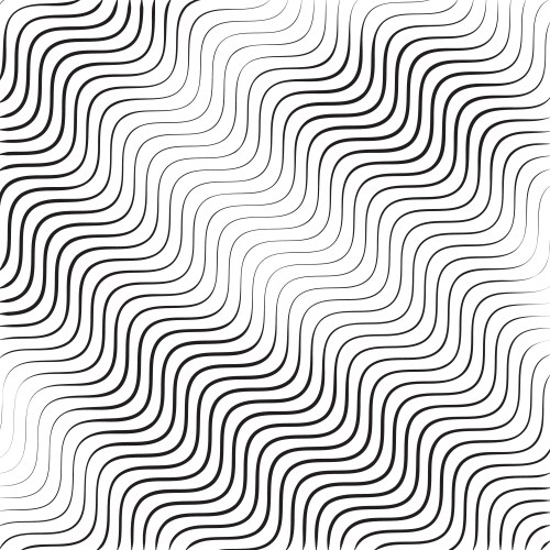 Monochrome wavy texture isolated on white vector image