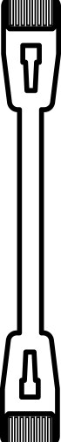 Patch cable path cord ethernet technology rj45 vector image