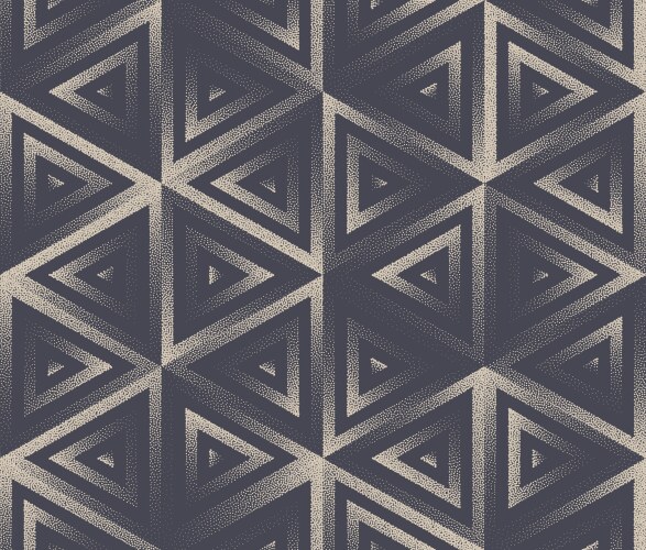 Blue color triangle pattern with grunge effect Vector Image