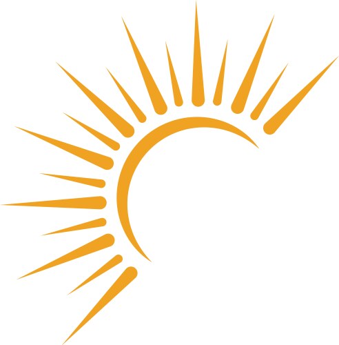 Abstract Sun Icon - Warm Summer Theme – Royalty-Free Vector | VectorStock