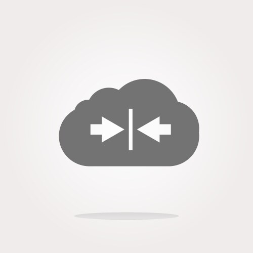 Abstract cloud icon upload button load symbol vector image