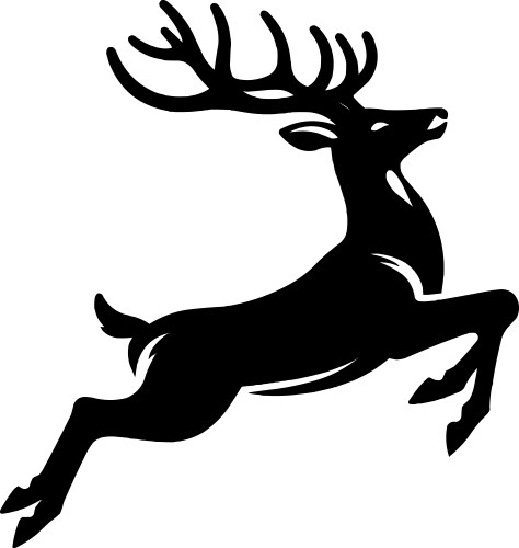 Deer silhouette isolated on white background Vector Image