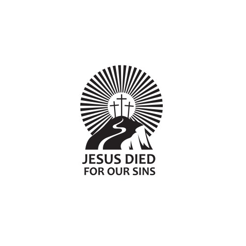 jesus golgotha icon vector image