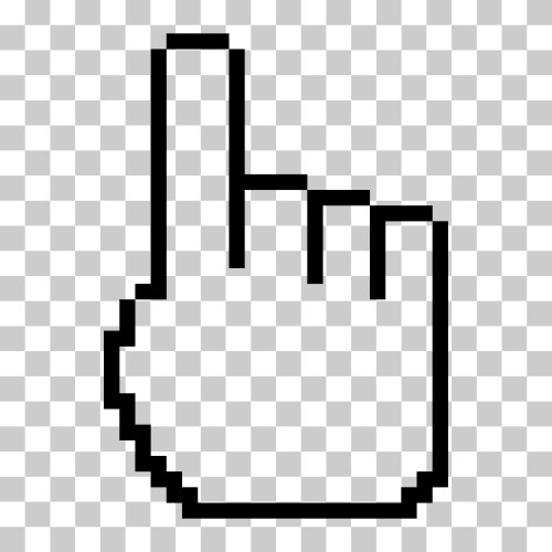 Mouse cursor pixel icon web click symbol computer vector image