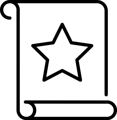 Monochrome wishlist line icon vector image