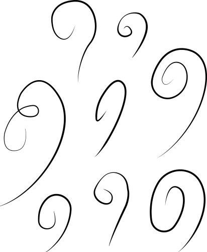 Spiral and lines a curve shape or pattern vector image