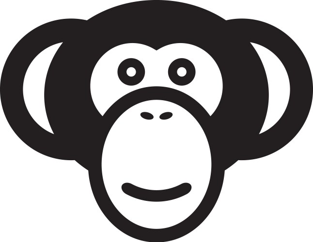 Cute monkey face Royalty Free Vector Image - VectorStock