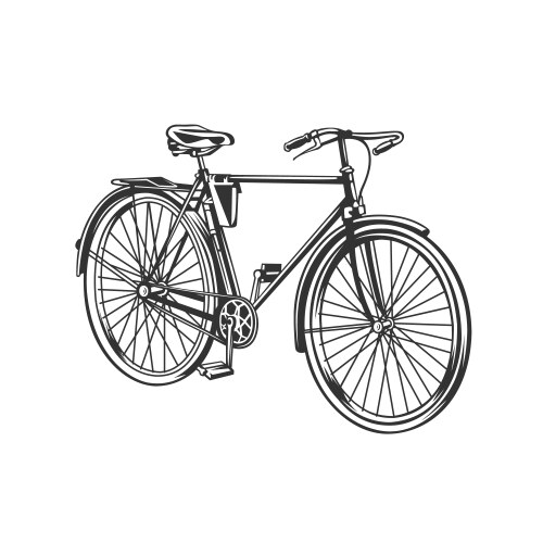 Vintage Bicycle Silhouette Vector Image