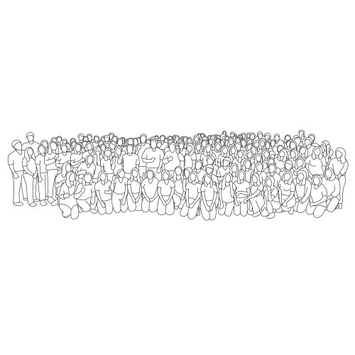 Group of people standing together hand Vector Image