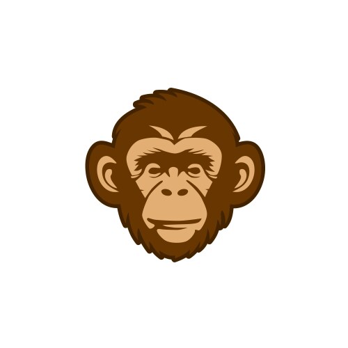 Monkey head in a cap Royalty Free Vector Image