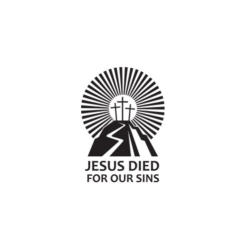 jesus golgotha icon vector image