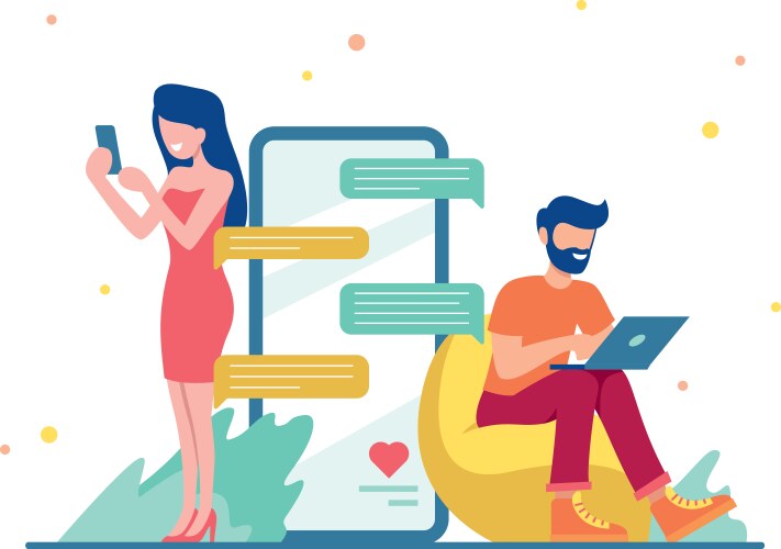 relationship flat design vector image