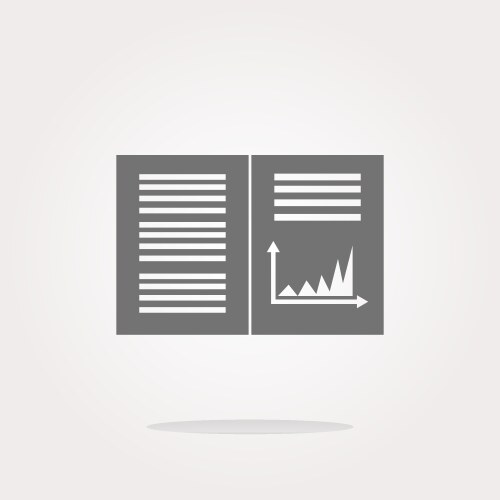 Text file sign icon add document with chart vector image