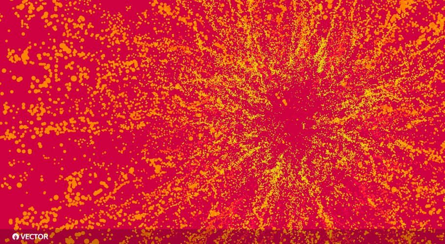 Point explode array with dynamic emitted vector image