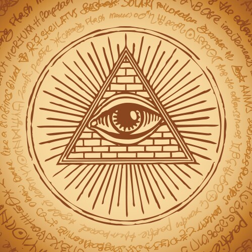 Eye of Providence Pyramid Vector Image