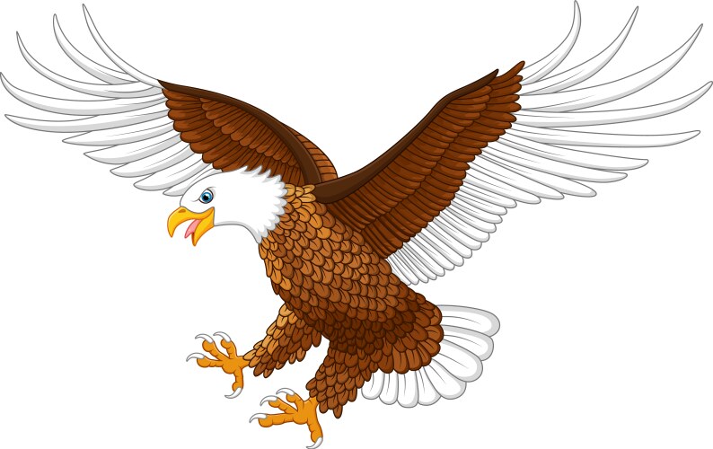 Flying eagle Royalty Free Vector Image - VectorStock