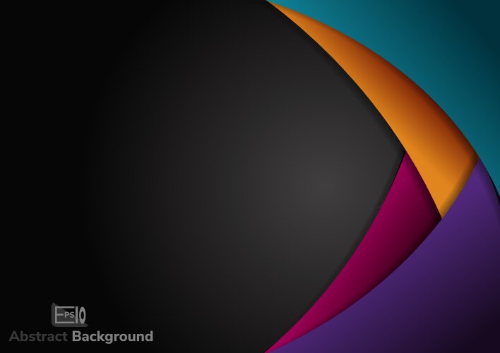 Abstract colorful curve circle layer overlapping vektorbild