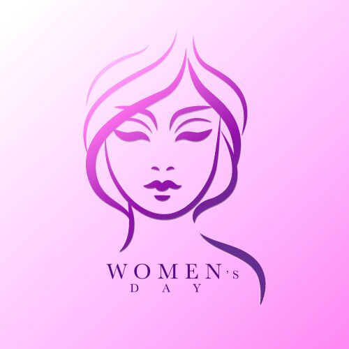 Womens day women icon logo flat design vector image