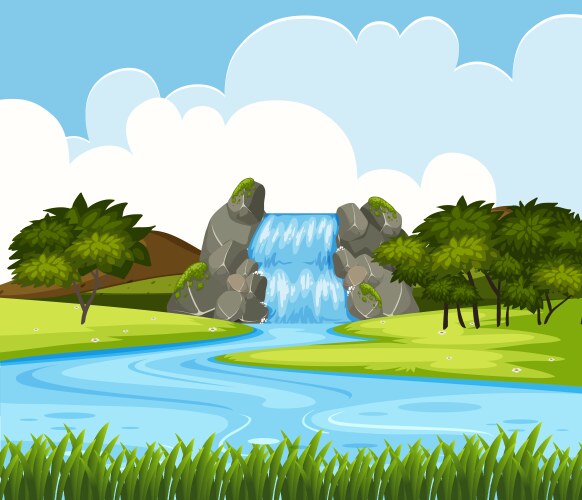 A beautiful nature landscape Royalty Free Vector Image