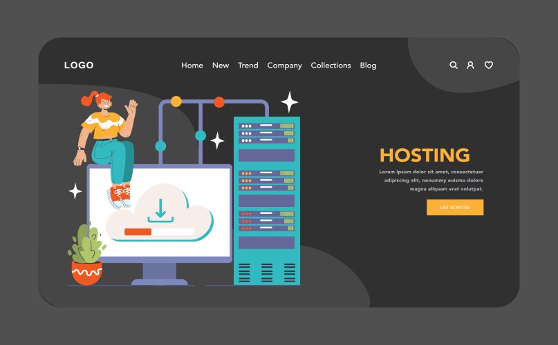 Back-end development coding software engineering vector image